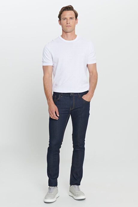 Extra Slim Fit Narrow Fit Cotton R_ss Jean Jeans Dark Navy Denim Pants ET0100000001KLC