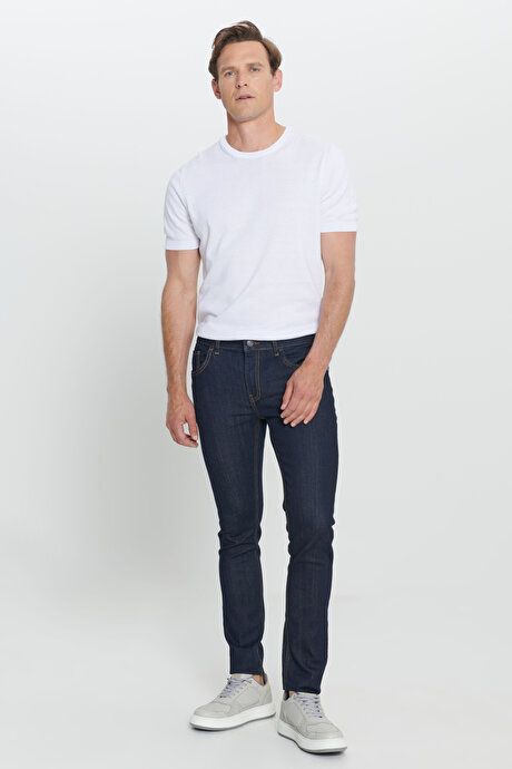 Extra Slim Fit Narrow Fit Cotton R_ss Jean Jeans Dark Navy Denim Pants ET0100000001KLC