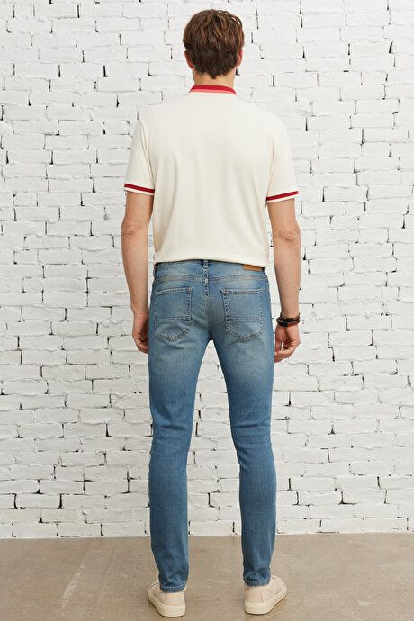 Extra Slim Fit Slim Fit Slim Fit Cotton R_ss Jean Jeans Petrol Blue Denim Pants ET0100000001PRM