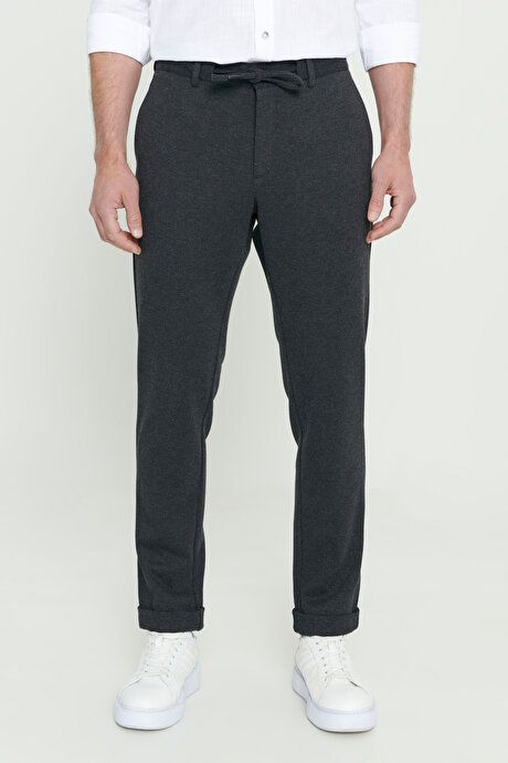 Slim Fit Slim Fit Stretchy Anthracite Trousers ET0124100010ATR