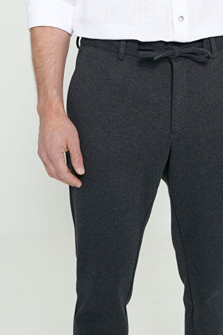 Slim Fit Slim Fit Stretchy Anthracite Trousers ET0124100010ATR