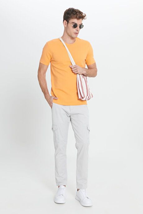 Extra Slim Fit Slim Fit Slim Fit Cargo Pocket Cotton Stretch Beige Pants ET0124100013BEJ