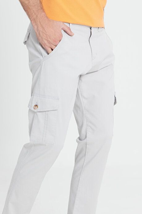 Extra Slim Fit Slim Fit Slim Fit Cargo Pocket Cotton Stretch Beige Pants ET0124100013BEJ