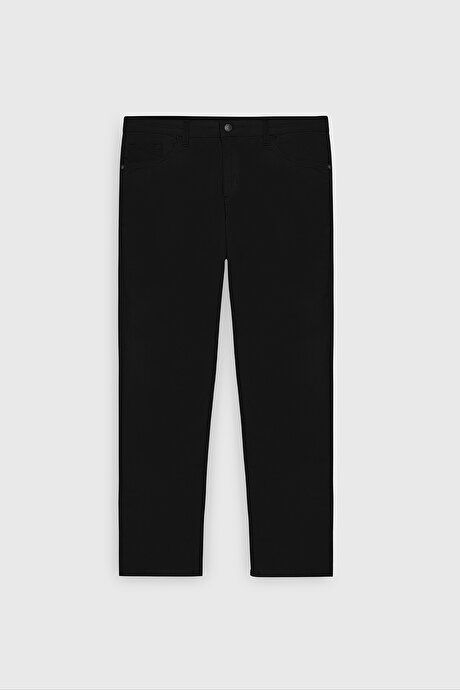 Slim Fit Slim Fit 5 Pocket Cotton Stretchy Black Chino Pants ET0130000001SYH