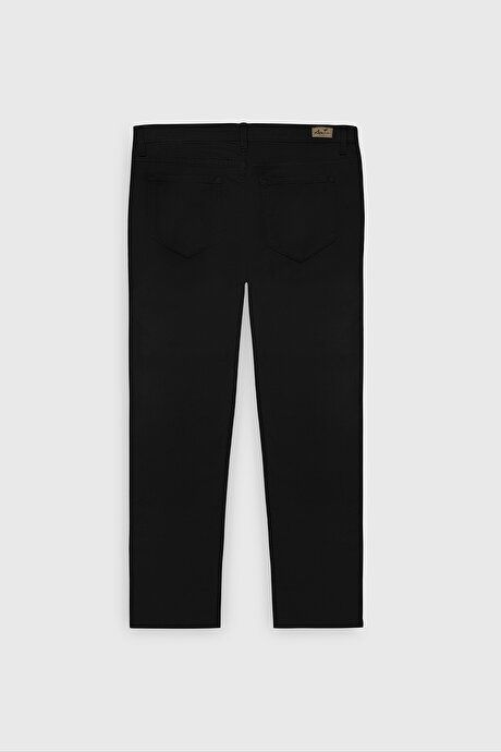 Slim Fit Slim Fit 5 Pocket Cotton Stretchy Black Chino Pants ET0130000001SYH