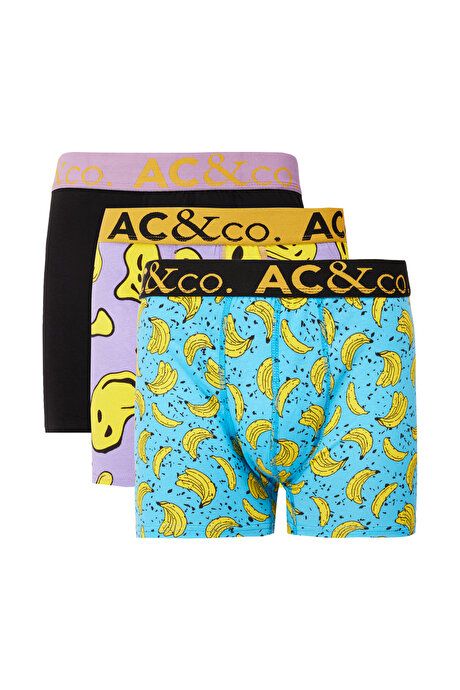 Cotton Stretchy Patterned 3-Piece Mixed Boxers ET03241P3009KAR