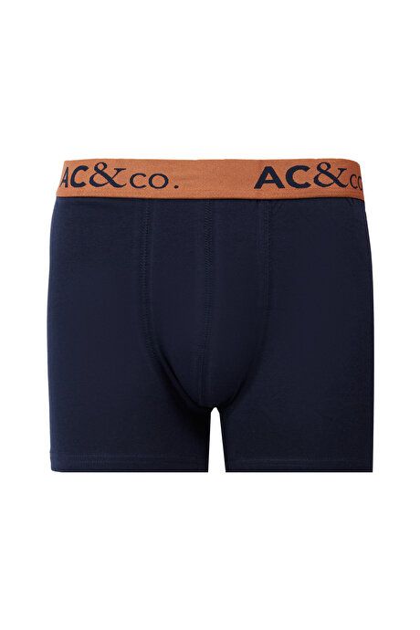 Cotton Stretchy Patterned 3-Piece Navy-Brown Boxers ET03241P3010LCK