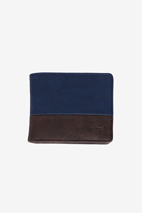 Navy-Brown Wallet without Pattern ET1523200001LCK