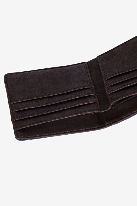 Navy-Brown Wallet without Pattern ET1523200001LCK