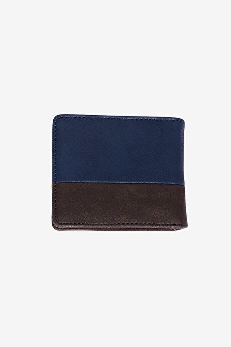 Navy-Brown Wallet without Pattern ET1523200001LCK