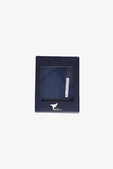 Patternless Navy Blue Card Holder ET1523200003LAC