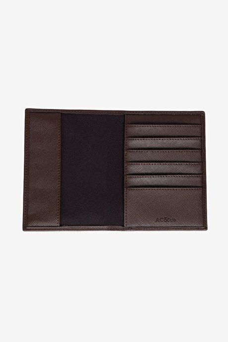 Artificial Leather Handmade Brown Passport Holder ET1524100010KHV