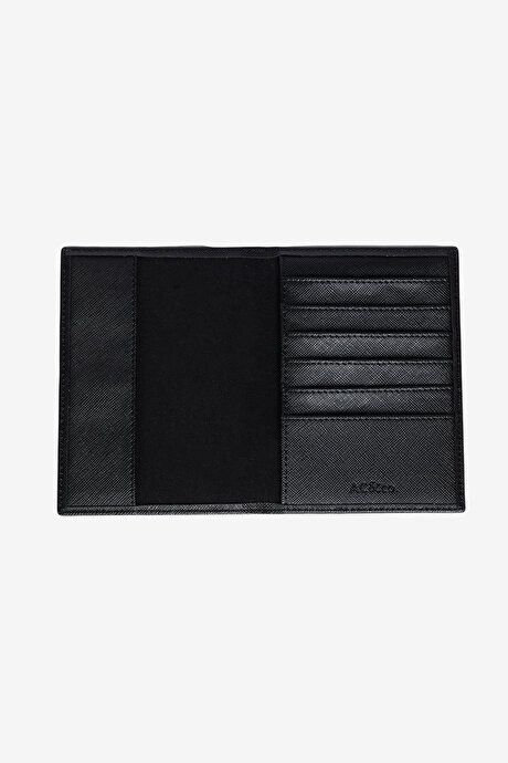 Artificial Leather Handmade Black Passport Holder ET1524100010SYH