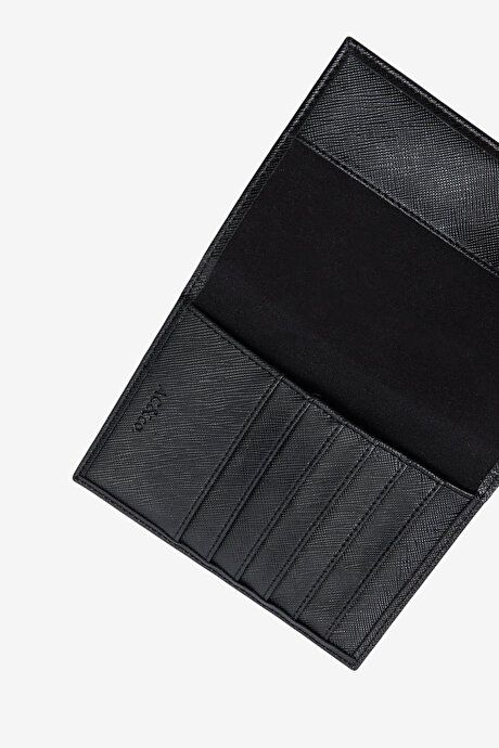 Artificial Leather Handmade Black Passport Holder ET1524100010SYH