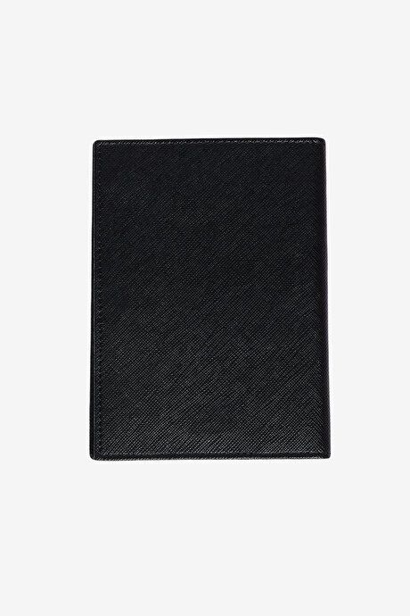 Artificial Leather Handmade Black Passport Holder ET1524100010SYH