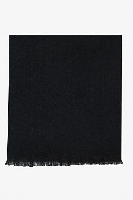 Patternless Warm Black Scarf ET282525100001SYH