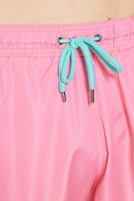 Standard Fit Regular Fit Fast Drying Patterned Pink Swimsuit Sea Shorts with Pockets ET4723200009PMB