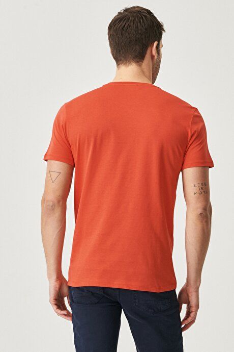 Slim Fit Slim Fit Crew Neck 2 Pcs Saks-Red T-Shirt Pack ET4820200030K85