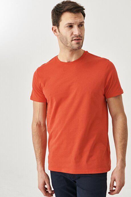 Slim Fit Slim Fit Crew Neck 2 Pcs Saks-Red T-Shirt Pack ET4820200030K85