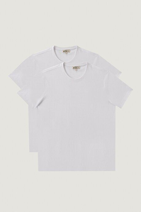 Slim Fit Slim Fit Crew Neck 2-Pack White-White T-Shirt Pack ET4820200030K86