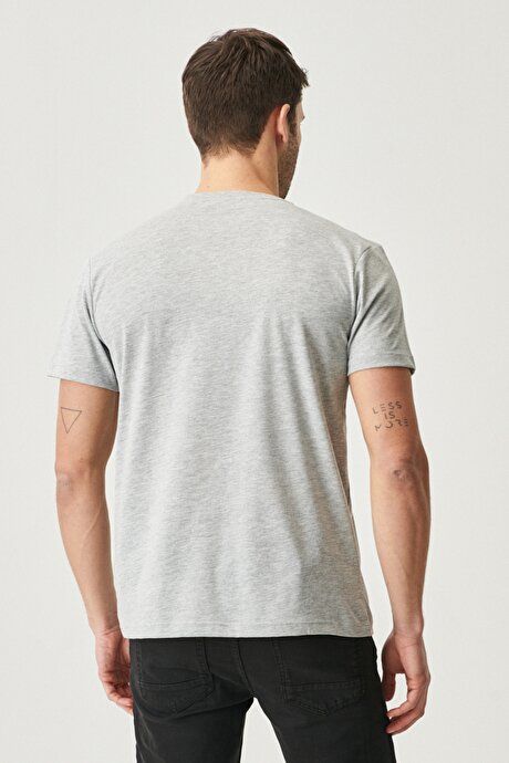 Slim Fit Slim Fit Crew Neck 2 Pcs Grey Melange-Grey Melange T Shirt Pack ET4820200030K89