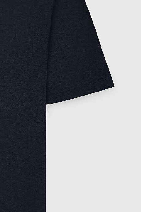 Slim Fit Slim Fit V-Neck Navy Blue T-Shirt Pack of 2 ET4820200031LAC