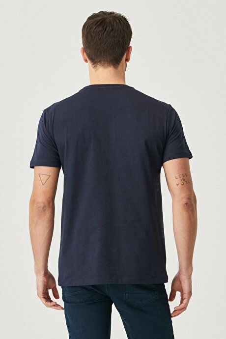 Slim Fit Slim Fit 100% Cotton 3-Pack Black-Navy-White T-Shirt ET4820200033K67