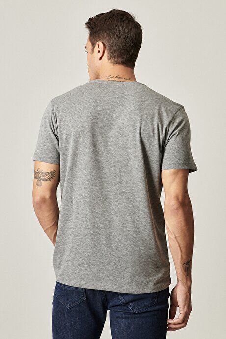 Slim Fit Slim Fit 100% Cotton 3-Piece Black-Khaki-Gray Melange T-Shirt Pack ET4820200033K68