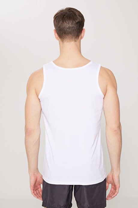 Standard Fit Regular Fit 100% Cotton 2 Pack White Tank Tops ET4824200078BYZ