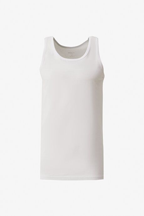 Standard Fit Regular Fit 100% Cotton 2 Pack White Tank Tops ET4824200078BYZ