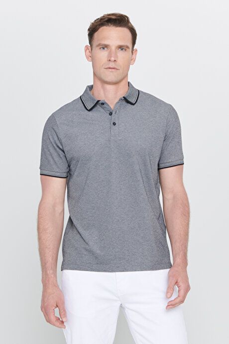 Non-Shrinking Cotton Fabric Slim Fit Slim Fit Slim Fit Curl-Free Polo Collar 3-Piece Navy-Black Beige White-Black Black T-Shirt ET48242P3047K72