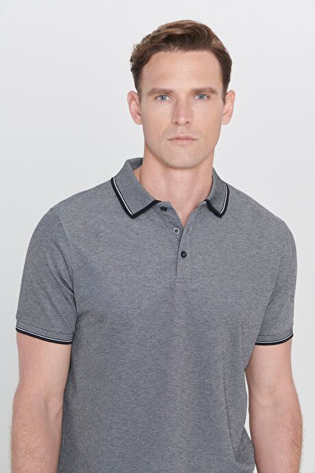 Non-Shrinking Cotton Fabric Slim Fit Slim Fit Slim Fit Curl-Free Polo Collar 3-Piece Navy-Black Beige White-Black Black T-Shirt ET48242P3047K72