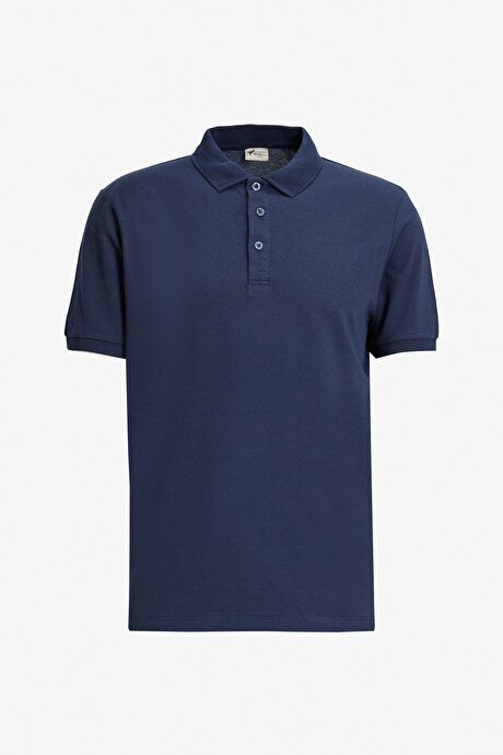 Non-Shrinking Cotton Fabric Slim Fit Slim Fit Slim Fit Slim Fit Curl-Free Polo Collar 3-Piece Light Navy-Navy-Navy T-Shirt ET48242P3047K76