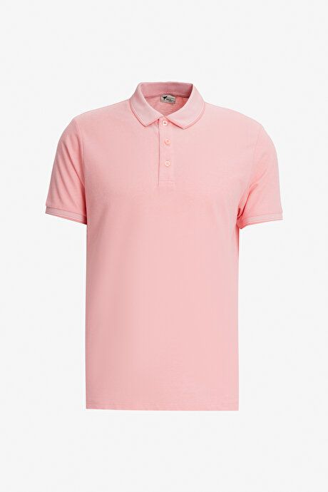 Non-Shrinking Cotton Fabric Slim Fit Slim Fit Slim Fit Non-Curling Polo Collar 3-Piece Green-Light Pink-Sax T-Shirt ET48242P3047K93