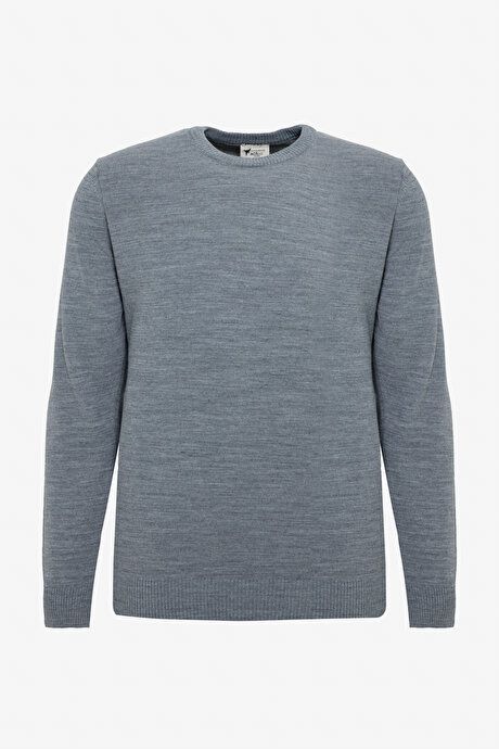 2-Pack Warm Standard Fit Regular Fit Crew-Neck Sweater Navy-Grey Melange Basic Pullover ET490000P201LGJ