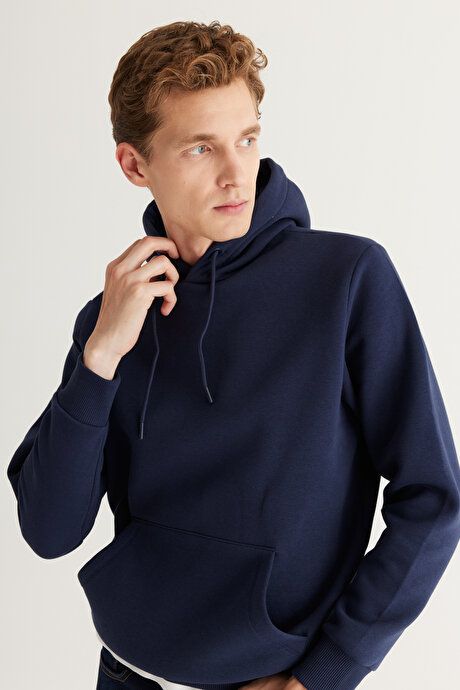 2-Pack Standard Fit Regular Fit Hooded Kangaroo Pocket White-Blue Sweatshirt ET520000P201BEL