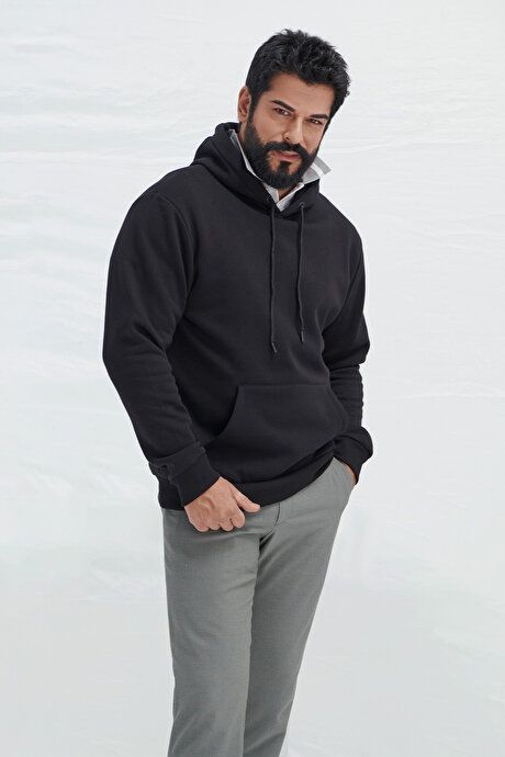 2-Pack Standard Fit Regular Fit Hooded Kangaroo Pocket White-Black-Gray Sweatshirt ET520000P201BSH