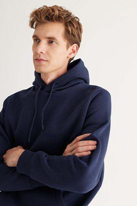 2-Pack Standard Fit Regular Fit Hooded Kangaroo Pocket Black-Blue Sweatshirt ET520000P201SYI