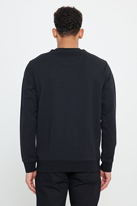 2-Pack Cotton Standard Fit Regular Fit Crew-Neck Navy-Black Sweatshirt ET520000P202LSY