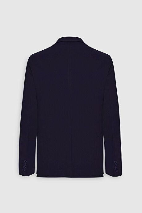 Slim Fit Slim Fit Mono Collar Casual Navy Blue Jacket 4A0422100018LAC