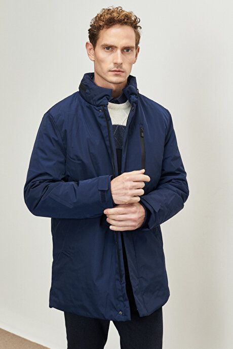 Standard Fit Hooded Cold Proof Navy Blue Coat with Thermostat 4A0723100003LAC