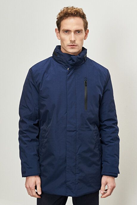 Standard Fit Hooded Cold Proof Navy Blue Coat with Thermostat 4A0723100003LAC