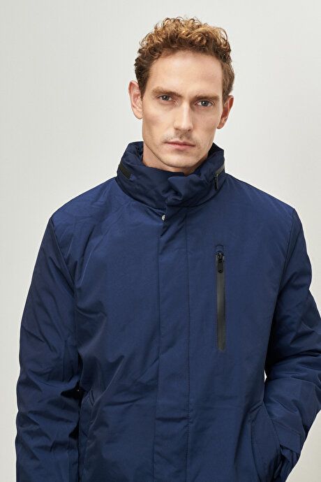 Standard Fit Hooded Cold Proof Navy Blue Coat with Thermostat 4A0723100003LAC