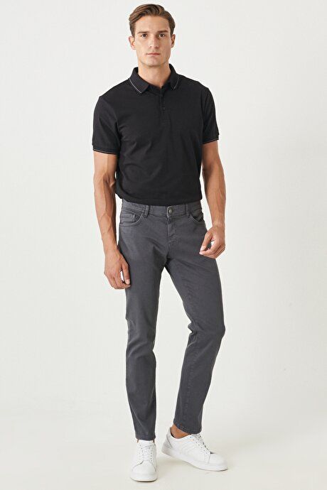 360 Degree Stretchy Comfortable Slim Fit Anthracite Pants 4A1400000002ATR