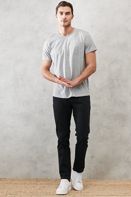 360 Degree Stretchy Comfortable Slim Fit Black Pants 4A1400000002SYH