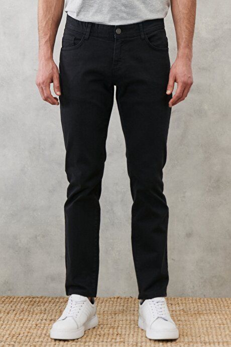 360 Degree Stretchy Comfortable Slim Fit Black Pants 4A1400000002SYH