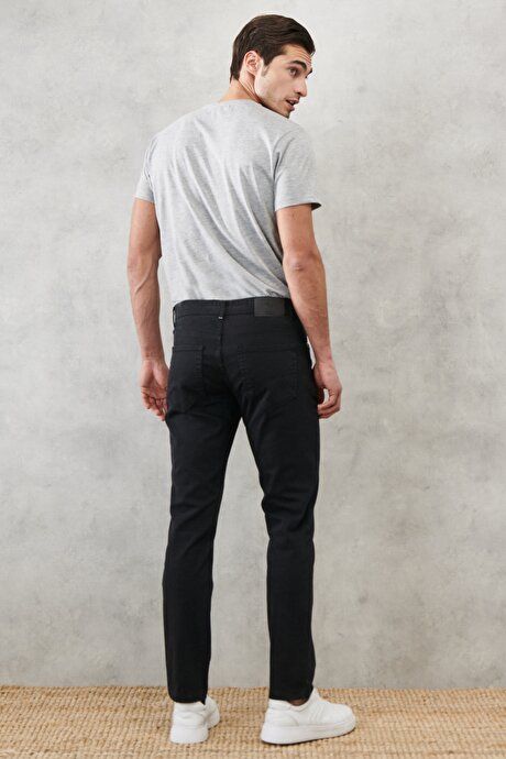 360 Degree Stretchy Comfortable Slim Fit Black Pants 4A1400000002SYH