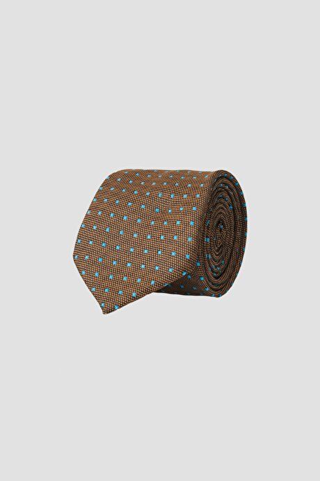 Patterned Classic Brown-Turquoise Tie 4A2122200018KTK