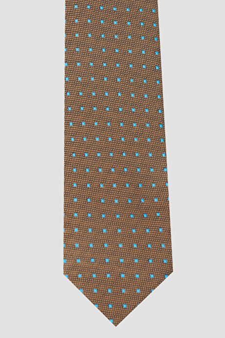 Patterned Classic Brown-Turquoise Tie 4A2122200018KTK