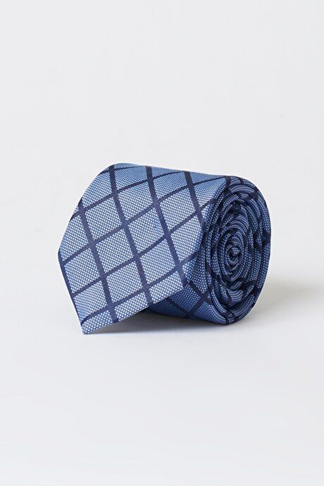 Patterned Blue-Navy Blue Tie 4A2122200053MLI